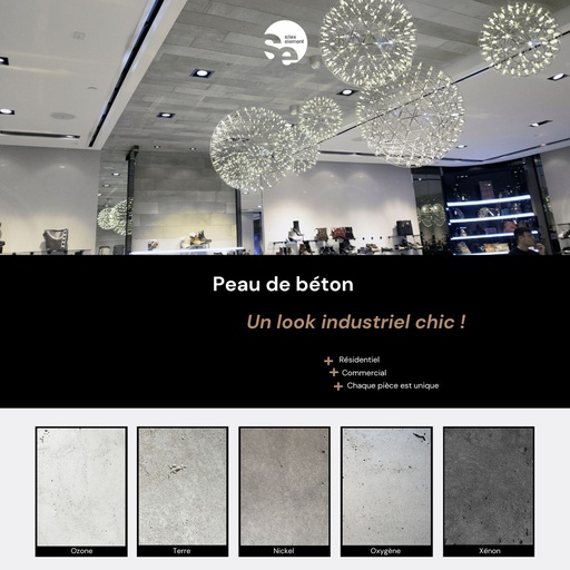 Échantillons - Peau de béton | Fini brut 4''x4''