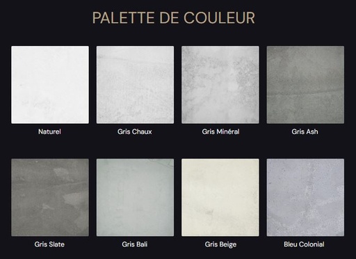 Échantillons - Béton ciré et BétonLéger 4"x4"